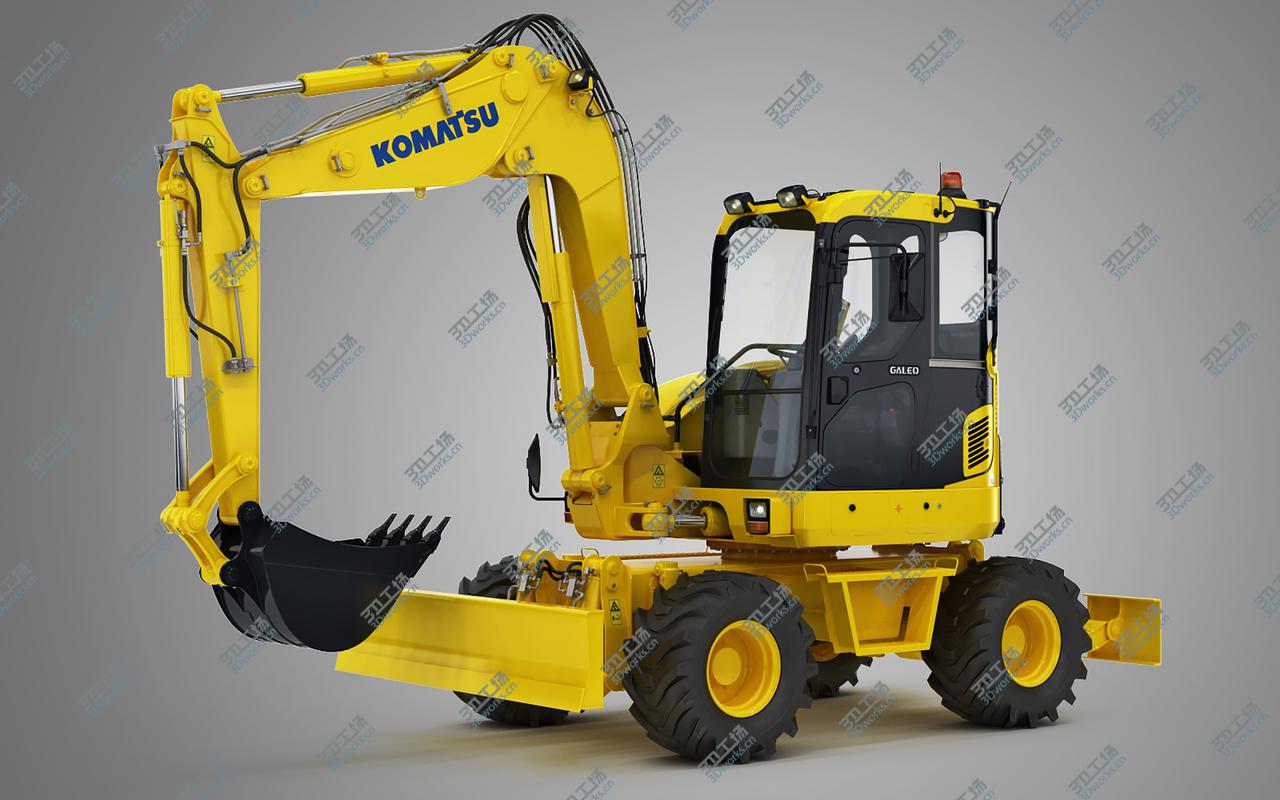 images/goods_img/202104091/3D Wheeled Excavator Komatsu PW98MR-8 New 2/2.jpg